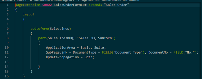 How to Link Main Page and Subform Page in d365 BC 1 How to Link Main Page and Subform Page in d365 BC