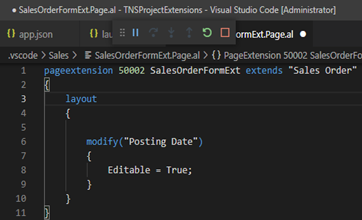 How to make Field Editable & Non-Editable and Visible & Non Visible in D365 BC 1 make editable field in d365 bc