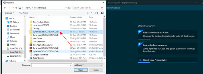How to Find Base Application Object in BC D365 2 After that select BC D365 setup folder