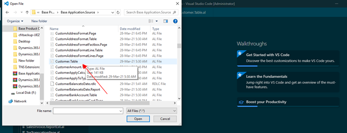 How to Find Base Application Object in BC D365 5 Open the folder, all the base app objects and Al code is save in the form of “.al extension”