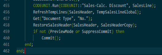 Usage of COMMIT in BC D365 1 Commit example in D365 BC