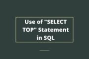 Use of SELECT TOP Statement in SQL