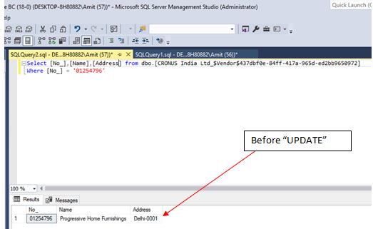 Use of UPDATE Statement in SQL 3 before update statement in sql