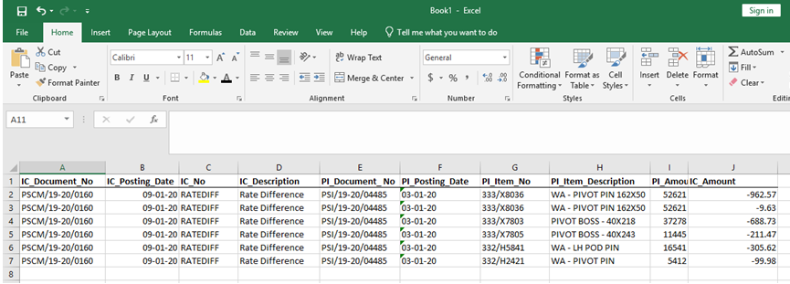 “Item Charge Assignment detail against Sales Invoice” report development in BC D365 8 sales invoice generated in excel
