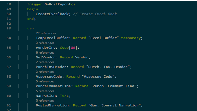 TDS Register Report Development and Format in BC D365 3 tds report development code in bc d365