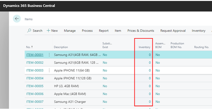 Restore and Change in Pages by using Personalize in BC D365 8 reopen item list page and inventory added in d365