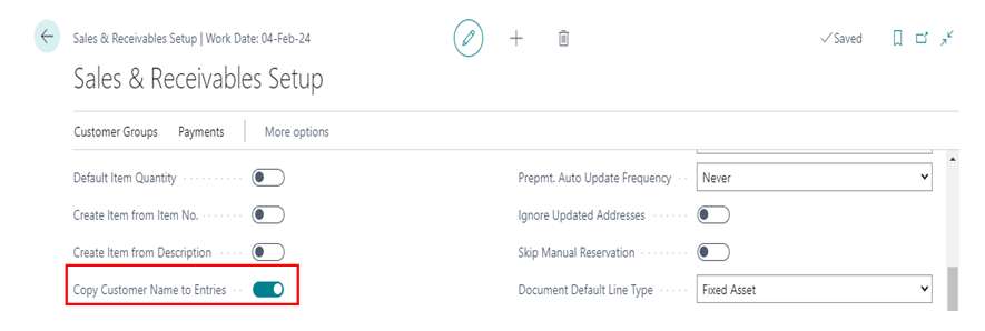 How to Setup Customer Name field in Customer Ledger Entries in D365 BC 2 Copy customer name to entries in bc d365
