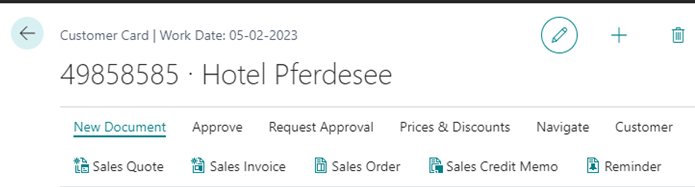 How to Create Customer Master in D365 BC 8 Customer Card New Document Tab