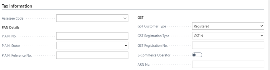 How to Create Customer Master in D365 BC 7 Customer Card Tax Information Tab in Business Central