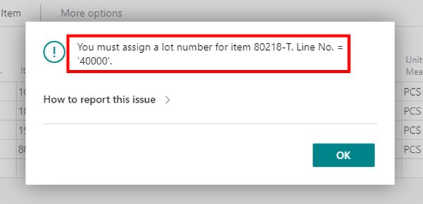 Creation and Posting of Item Opening from Item Journal in D365 BC 4 Item Tracking Error in bc d365