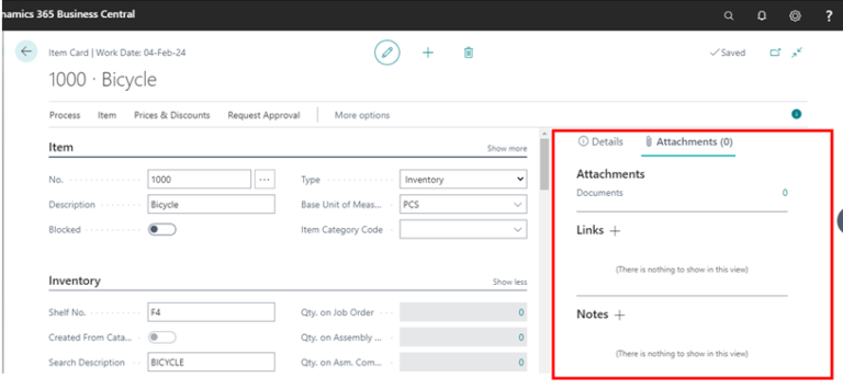 Add Notes Links And Attachments In Pages In D365 BC