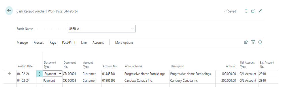 How to Create Cash Receipt Voucher in D365 BC 3 cash receipt voucher in bc d365
