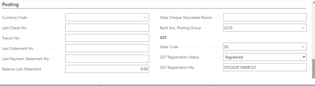 How to create Bank Account Master in Business Central 6 Bank Account Posting Tab in D365 BC
