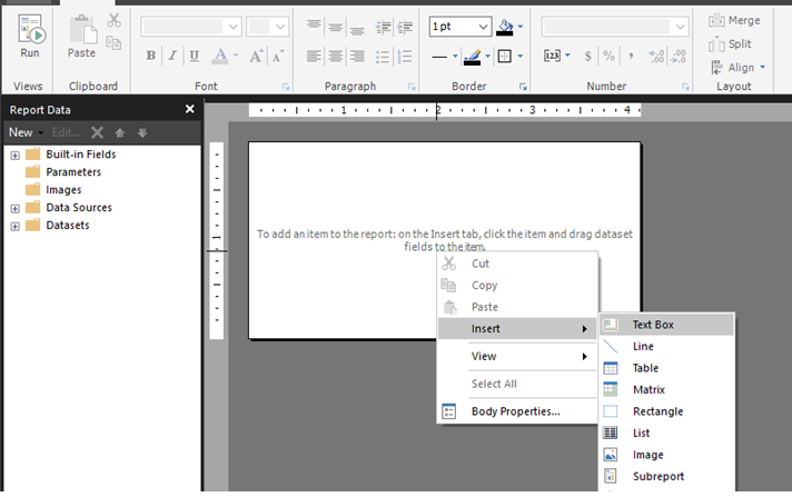 How to Generate Barcode in Business Central 5 Microsoft Report Builder Insert Text Box