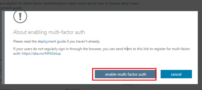 enable multi-factor auth