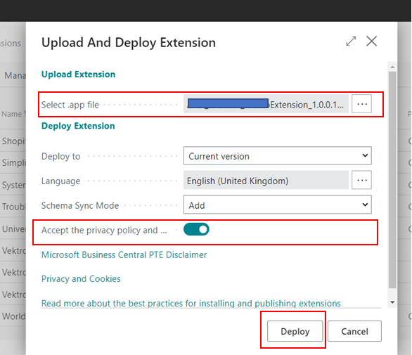 Publish an Extension in Production Environment of D365 BC SAAS Version 8 Upload and Deploy Extension in D365 BC