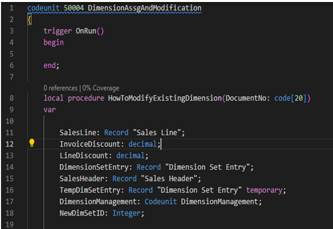 Modify Shortcut Dimension Value in Pre-Entries in D365 BC 1 Modified Existing Dimension Value via AL Code in D365 Bc