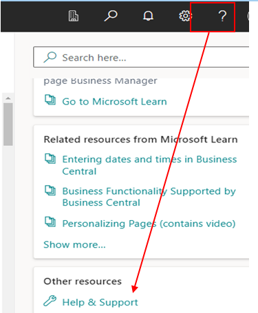 Analyze Process Performance in Business Central 2 Business Central Help and Support Tab