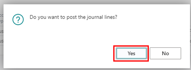 How to Create a Payment Journal in Business Central 3 do you want to post the journal lines d365 bc