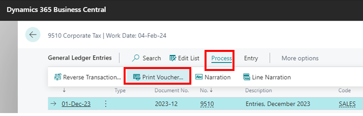 How to Create a Payment Journal in Business Central 4 print out of general ledger entries in d365 bc