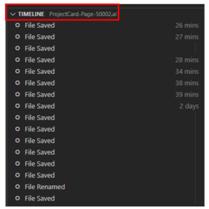 Timeline Feature Of VS Code- Tracking Changes Of AL Objects.