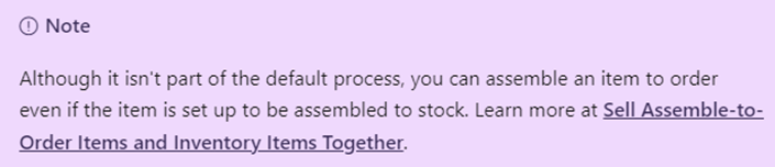 Overview of Assembly Management in Business Central 4 Assemble-to-Stock in D365 BC