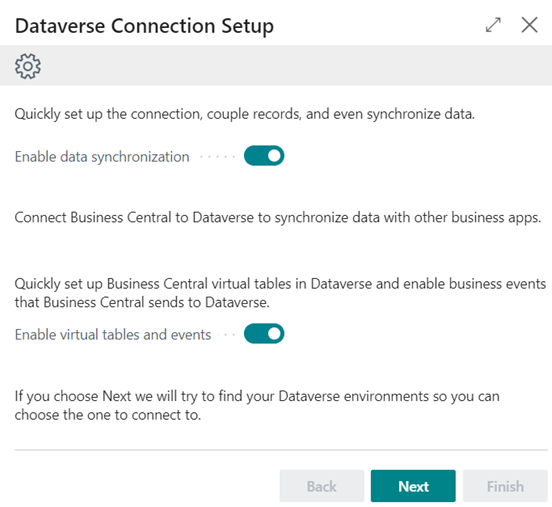 dataverse connection setup